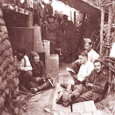 Soldiers in a trench