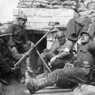 Soldiers in the Trench of Death