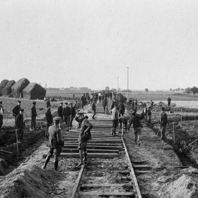 Instandhaltung einer Eisenbahnlinie