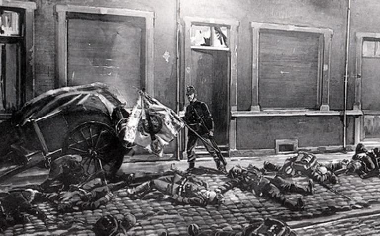 Capture of an enemy flag by the 12th de Ligne in Liège